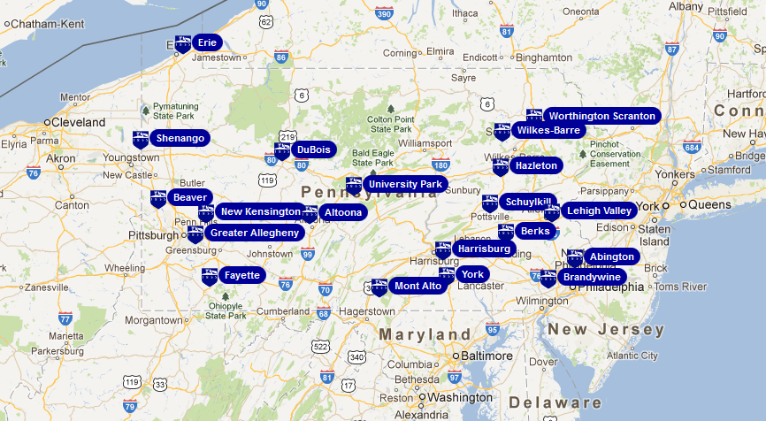 Penn State Campus Map Printable
