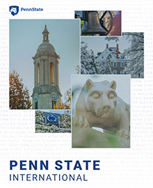 Penn State International Student Brochure Cover: This Is Your Chance To Run The Future.